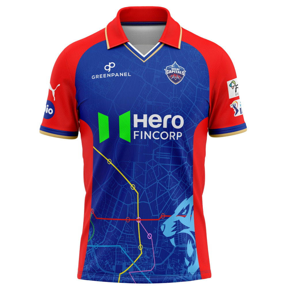 Delhi Capitals New IPL Replica Jersey 2024 (DC 2024 With Name Personalization) Delhi Capitals New IPL Replica Jersey 2024 (DC 2024 With Name Personalization)
